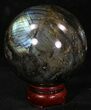 Flashy Labradorite Sphere - Great Color Play #32070-1